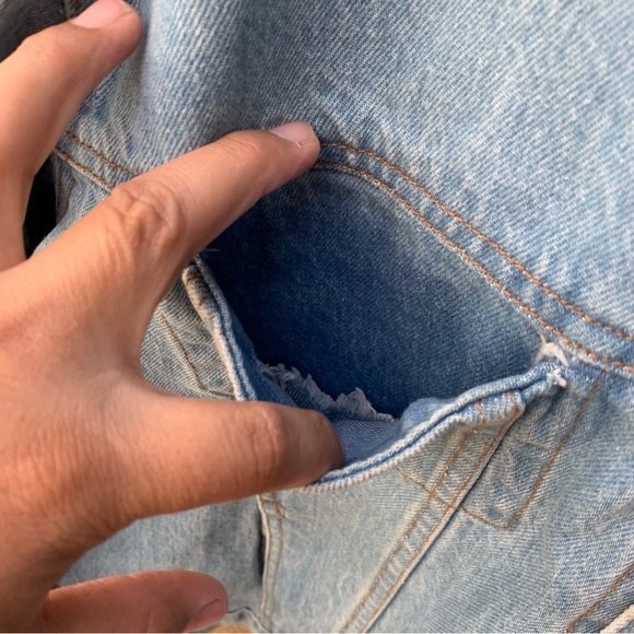 Vtg J Crew Denim Trucker Jean Jacket Mens Medium USA Made Green Label - Picture 3 of 14